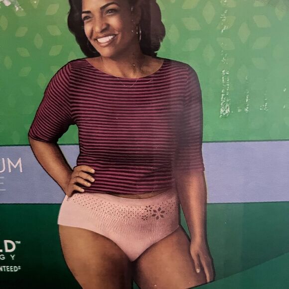 Depend Fit-Flex Underwear Dry Shield Blush Design Med 42Ct New - Picture 1 of 8